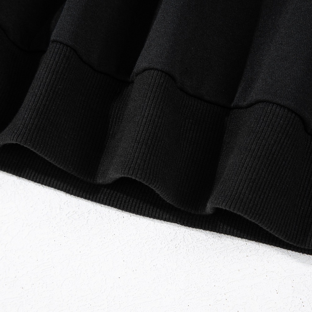 1 MEDIUM LEFT!!! Black Leopard Print Colorblock Raglan Sleeve Sweatshirt - Picture 14 of 14